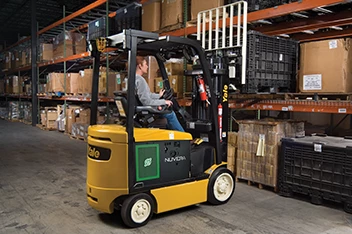The efficiency benefits of converting electric forklift power to hydrogen fuel cells